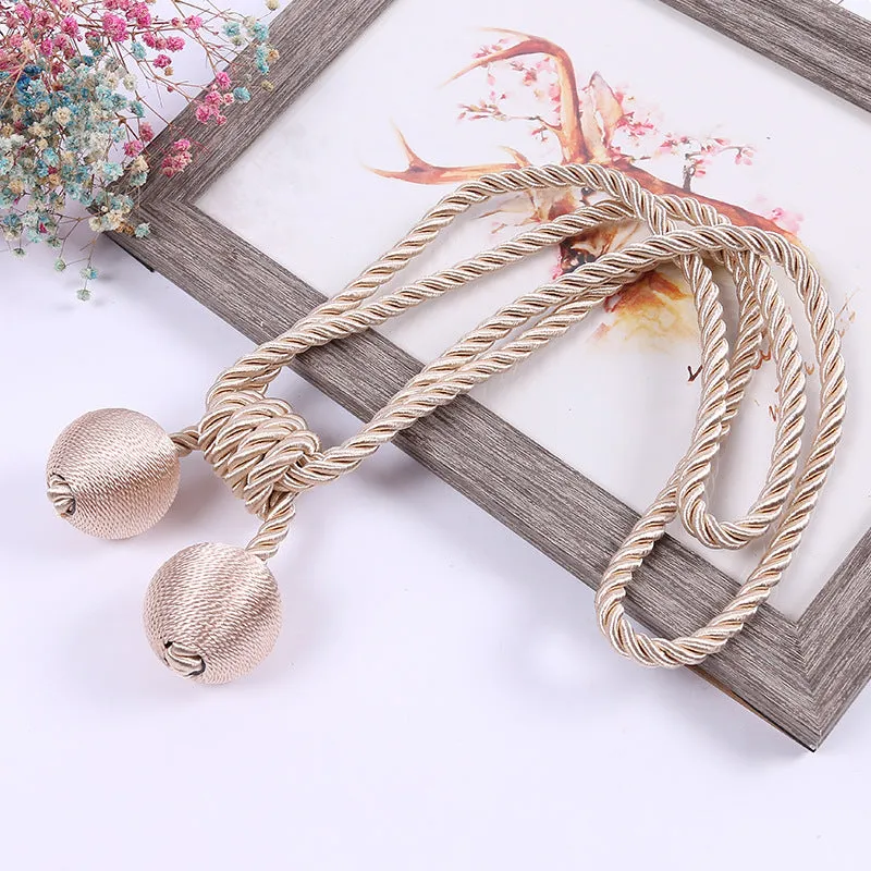 10 Colors Simple Curtain Buckle Pairs Beauty Blender Straps Rope Curtain Tassel