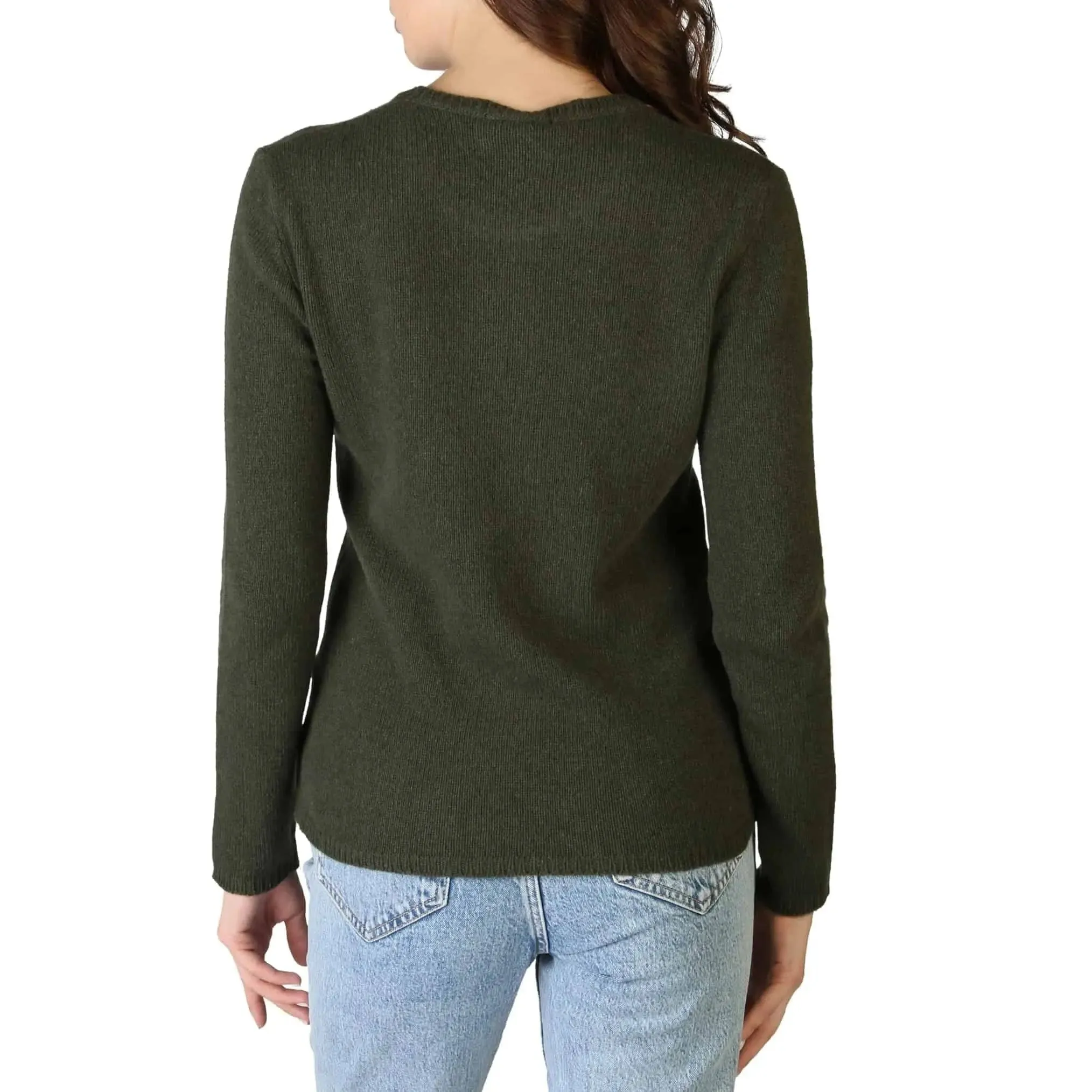 100% Cashmere - C-NECK-W - Green