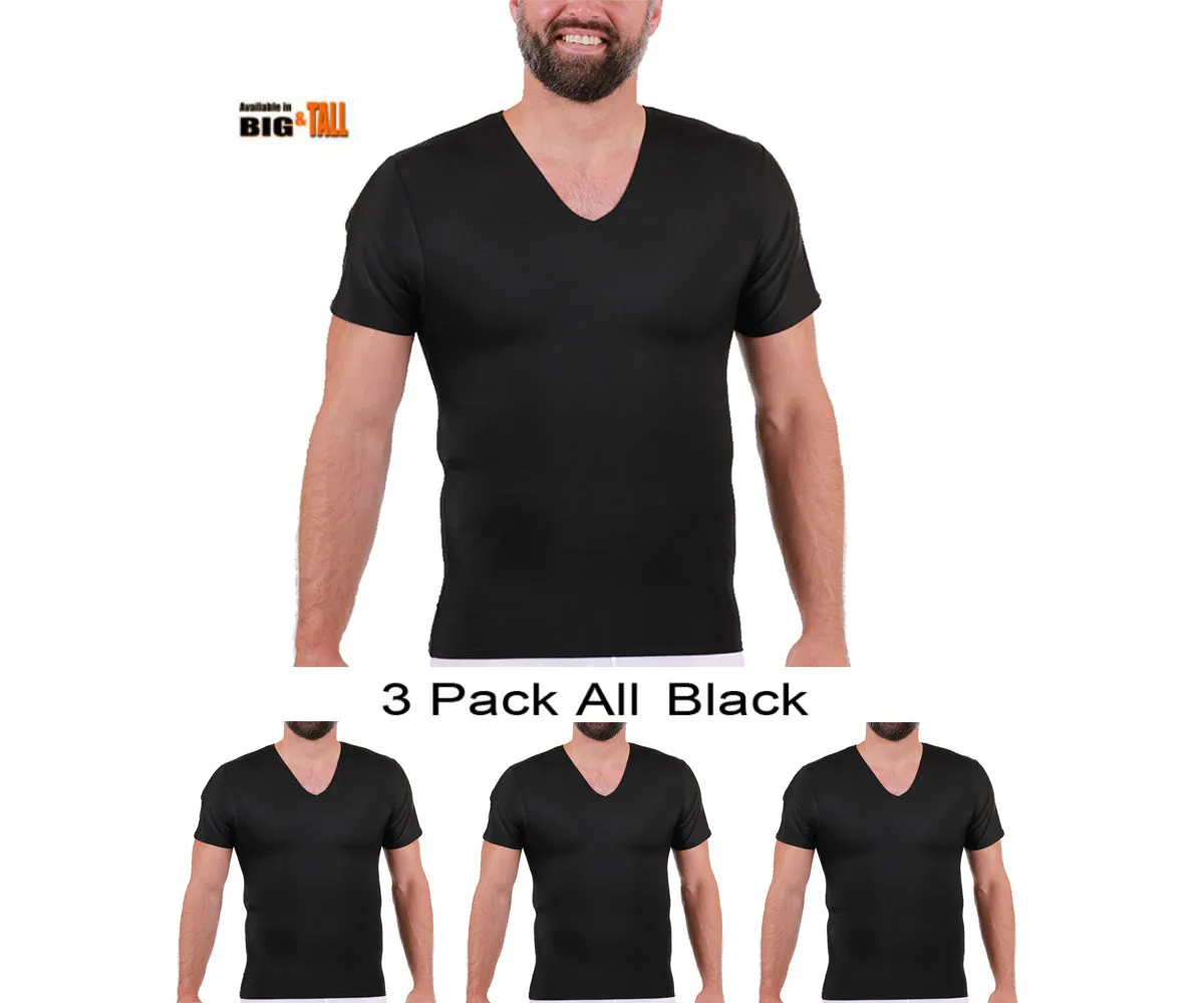 3-Pack Insta Slim Big &Tall Compression V-Necks VS0003BT