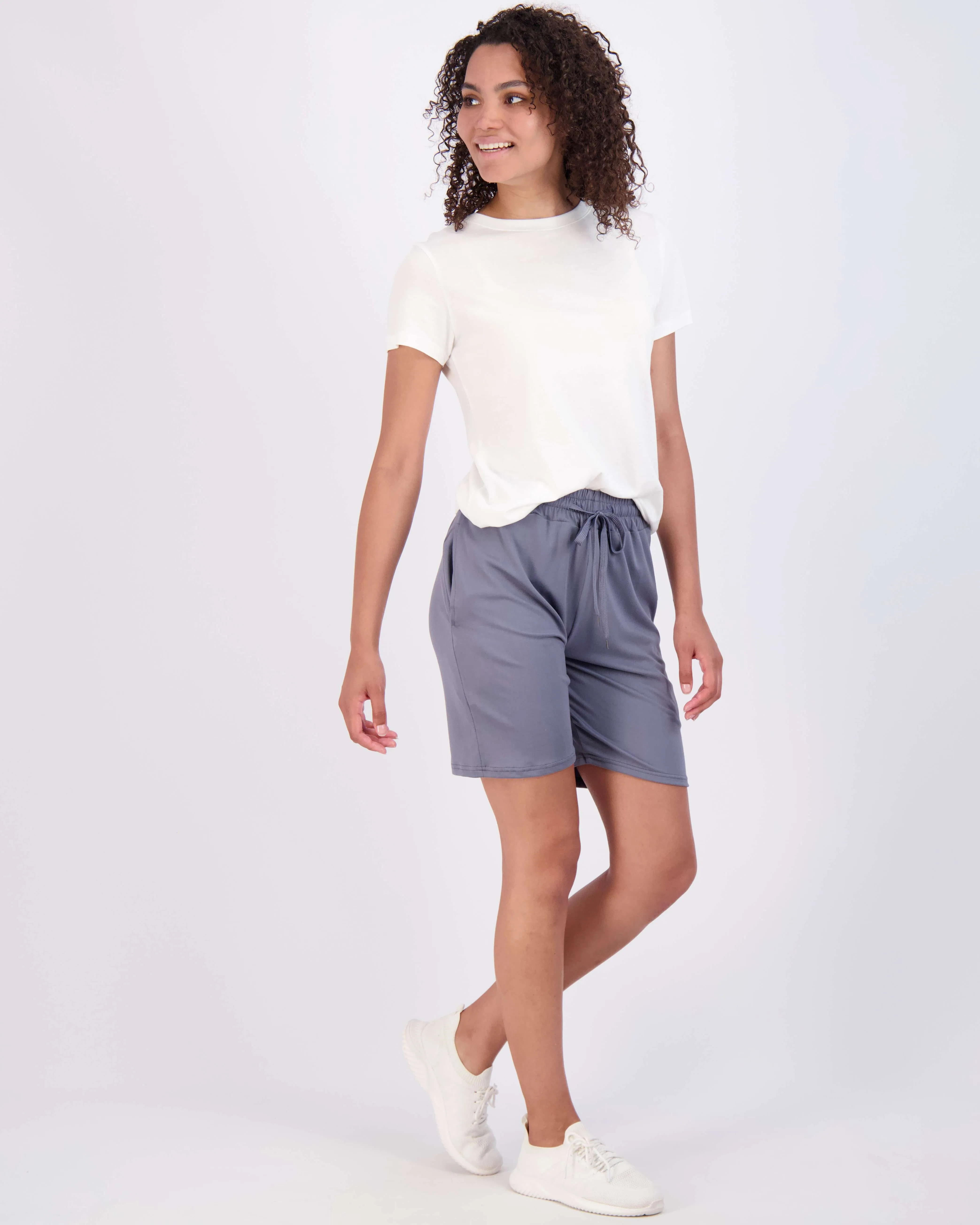 4 Pack: Women's 7 Bermuda Long High Waisted Shorts (Available in Plus Size)