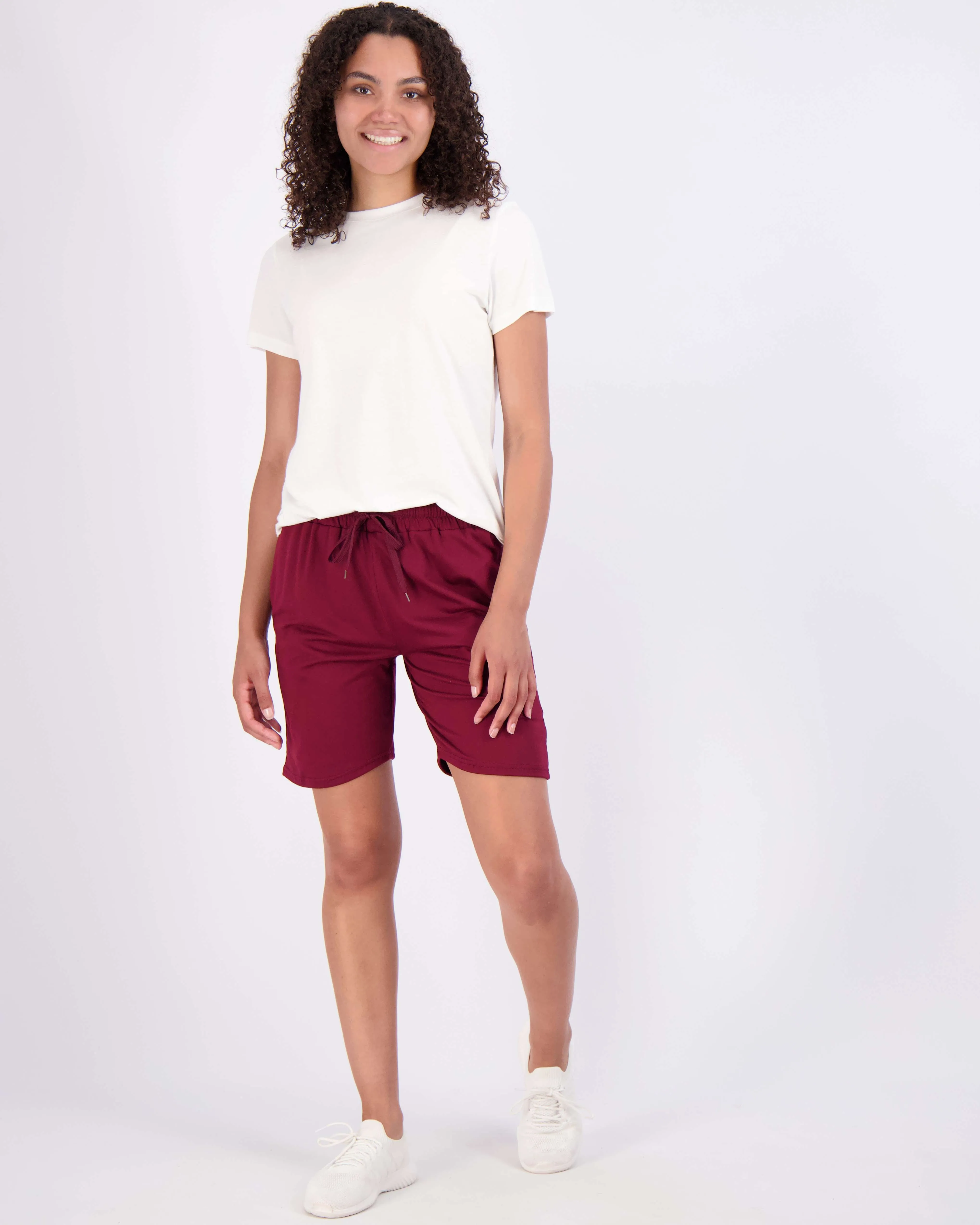 4 Pack: Women's 7 Bermuda Long High Waisted Shorts (Available in Plus Size)