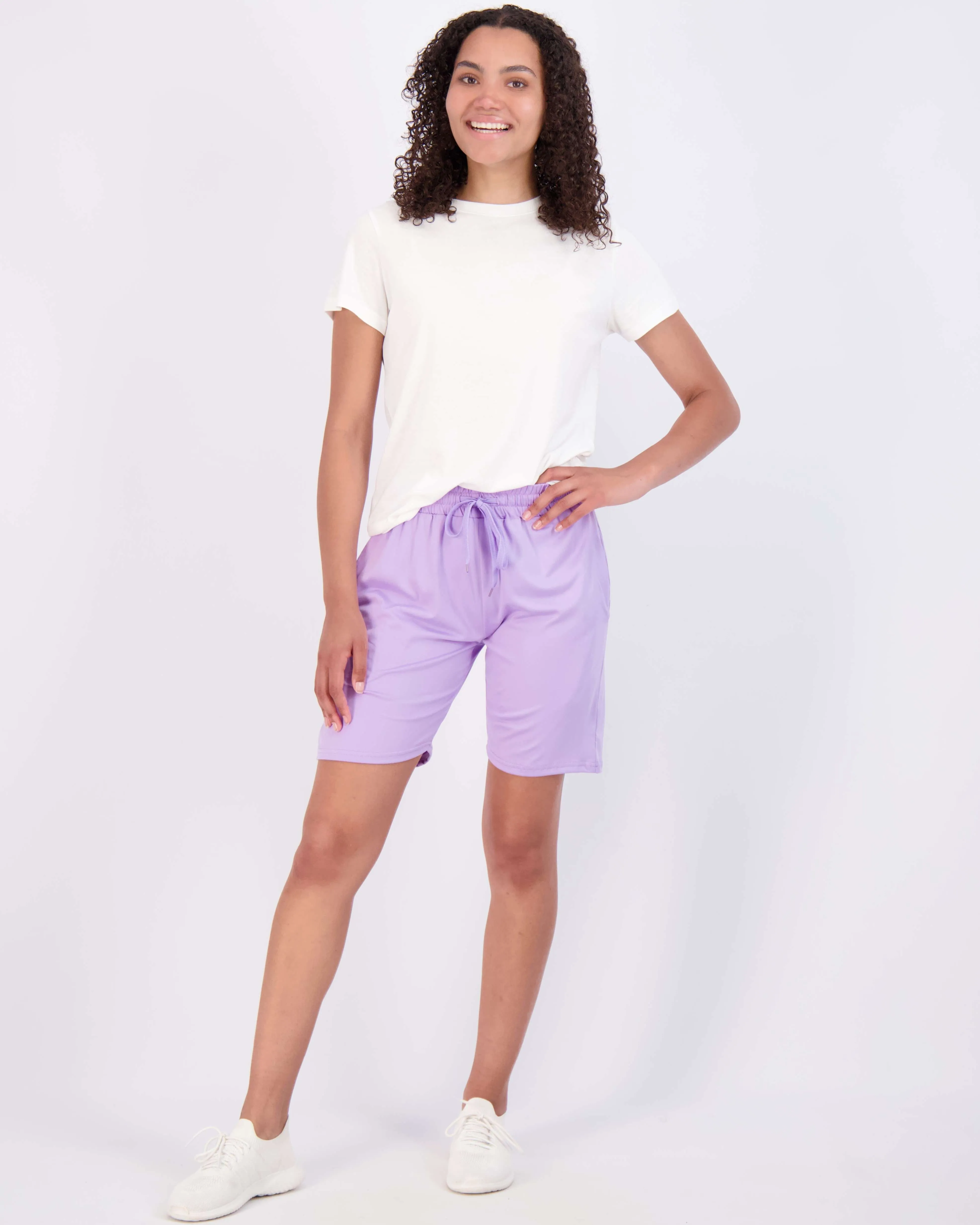 4 Pack: Women's 7 Bermuda Long High Waisted Shorts (Available in Plus Size)