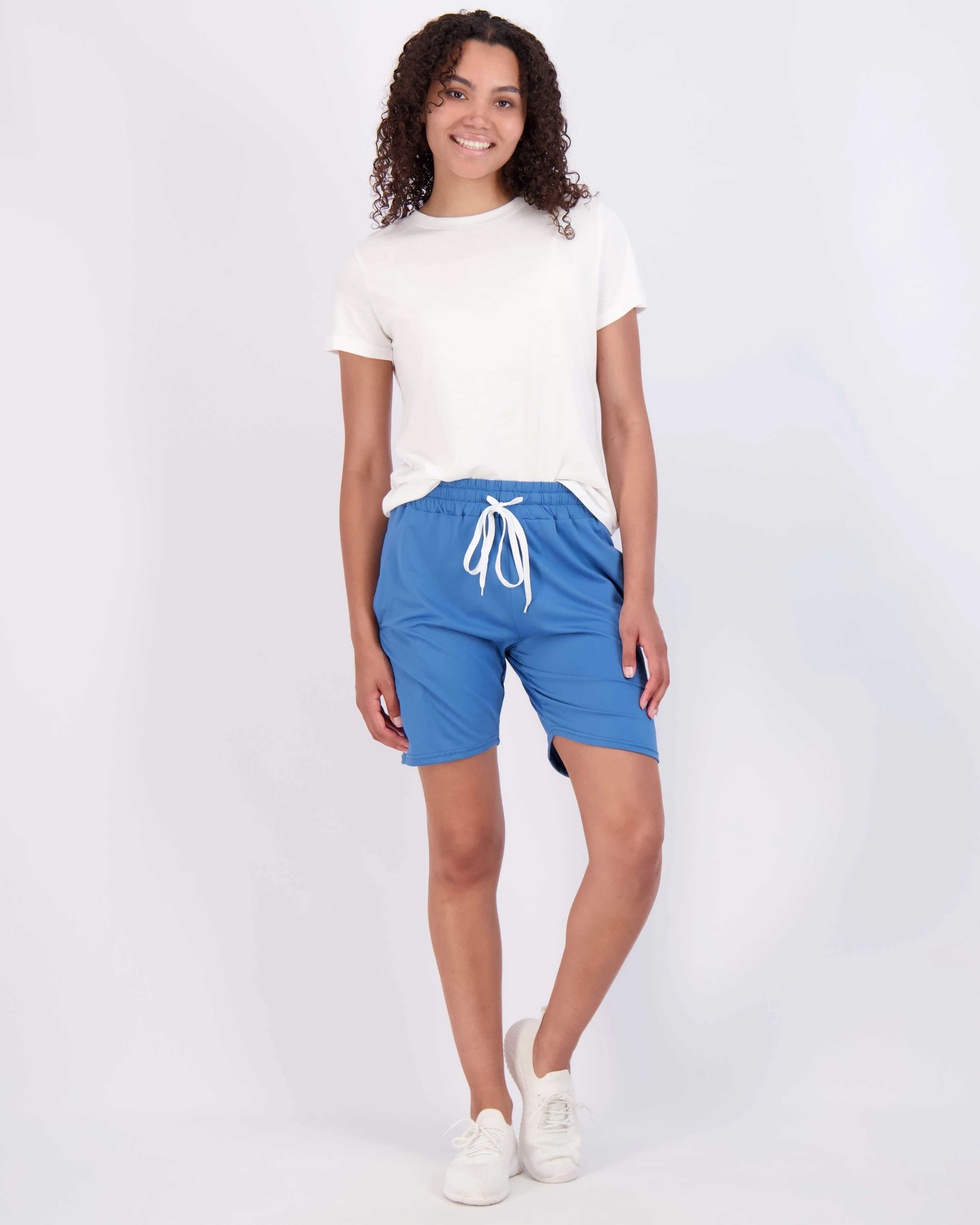 4 Pack: Women's 7 Bermuda Long High Waisted Shorts (Available in Plus Size)