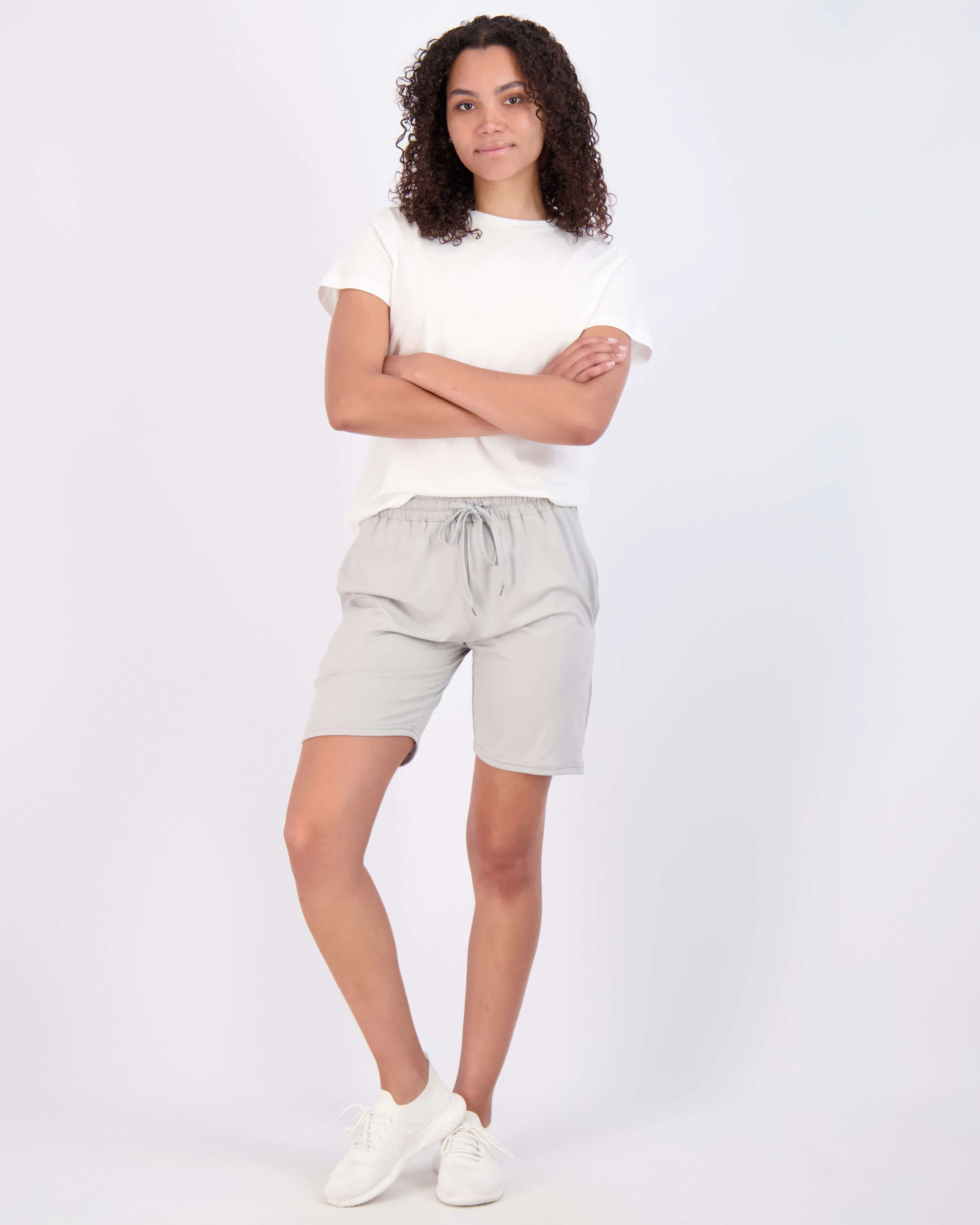 4 Pack: Women's 7 Bermuda Long High Waisted Shorts (Available in Plus Size)