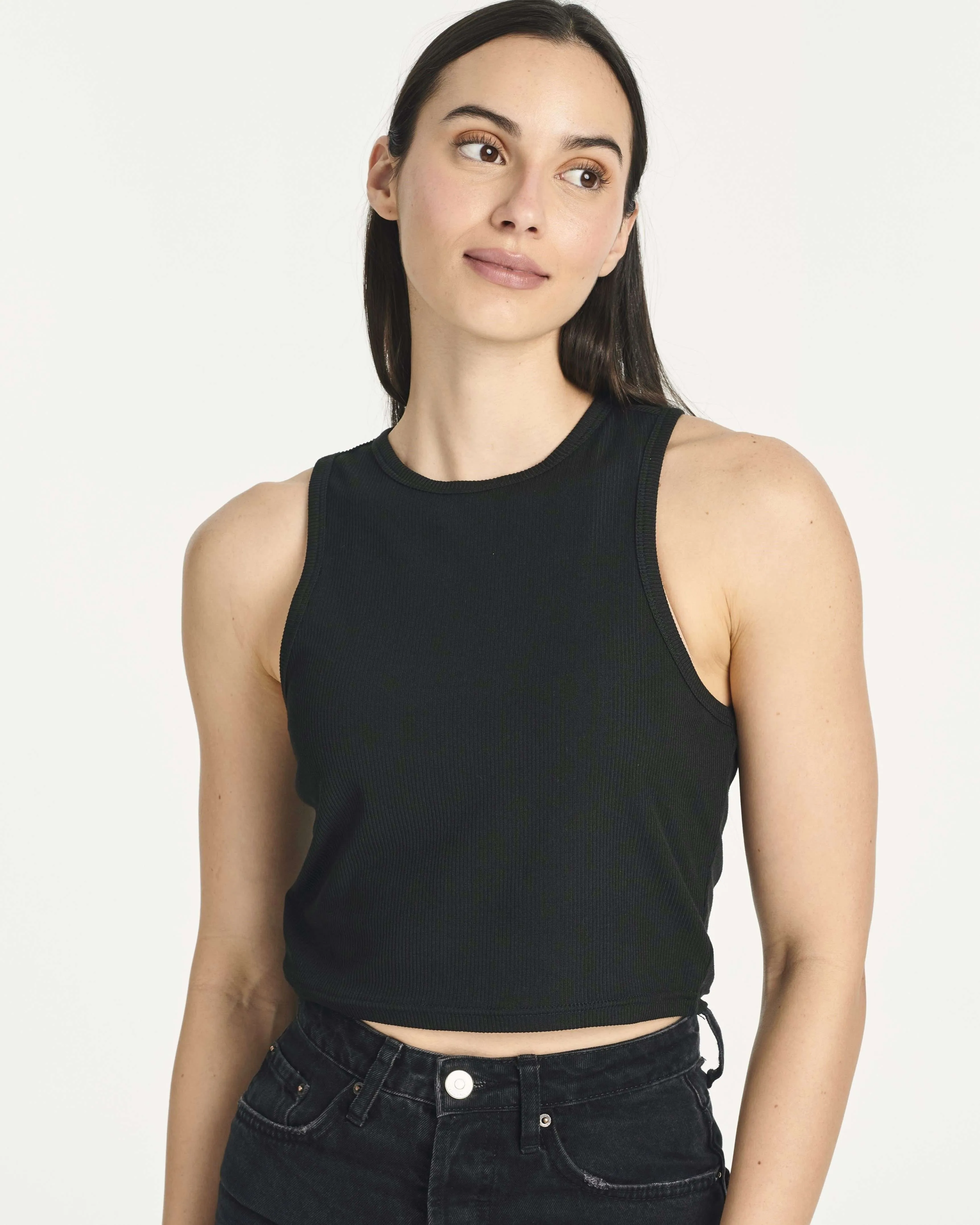 5 Pack: Women's Ribbed Sleeveless Cropped Tank Top