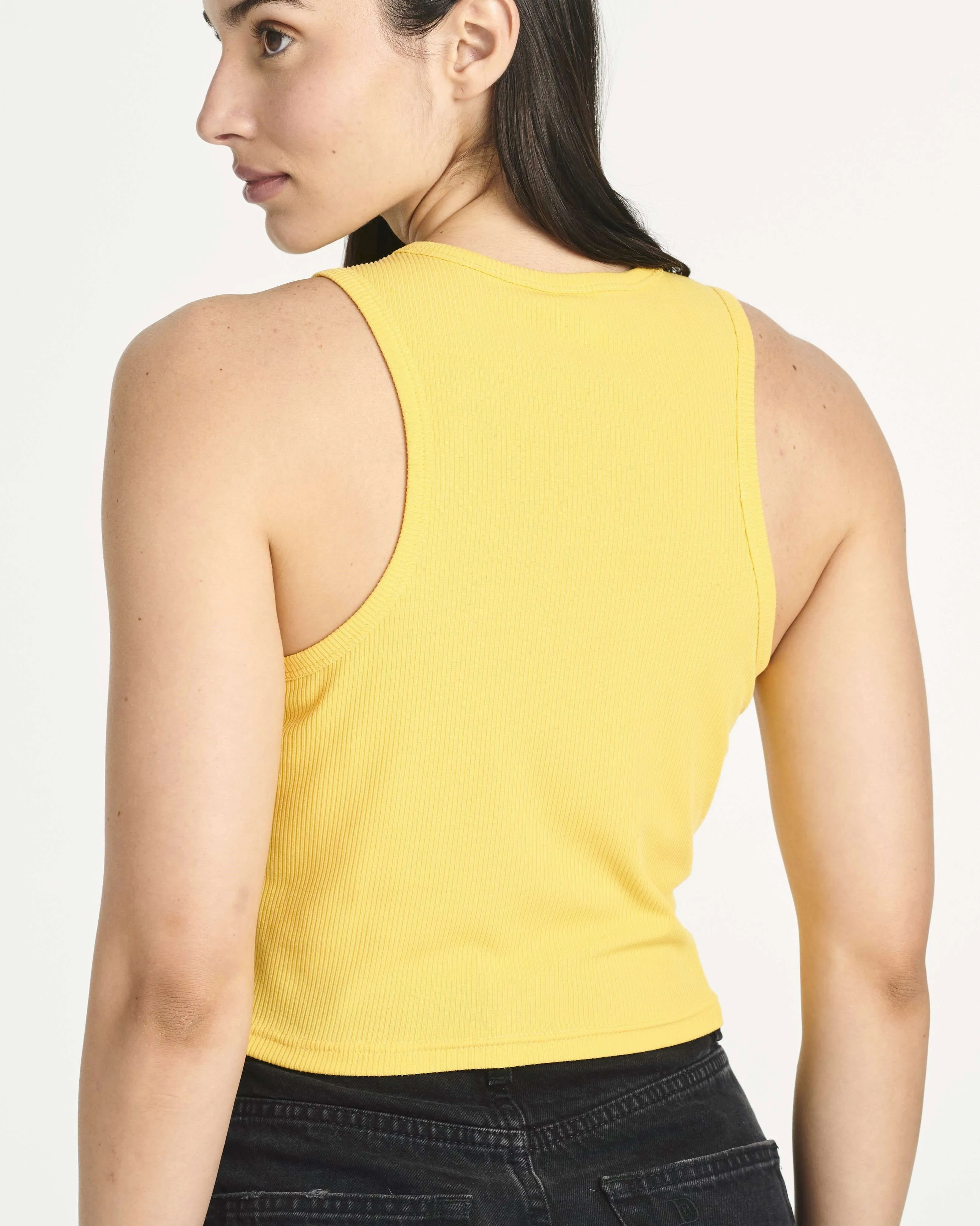 5 Pack: Women's Ribbed Sleeveless Cropped Tank Top