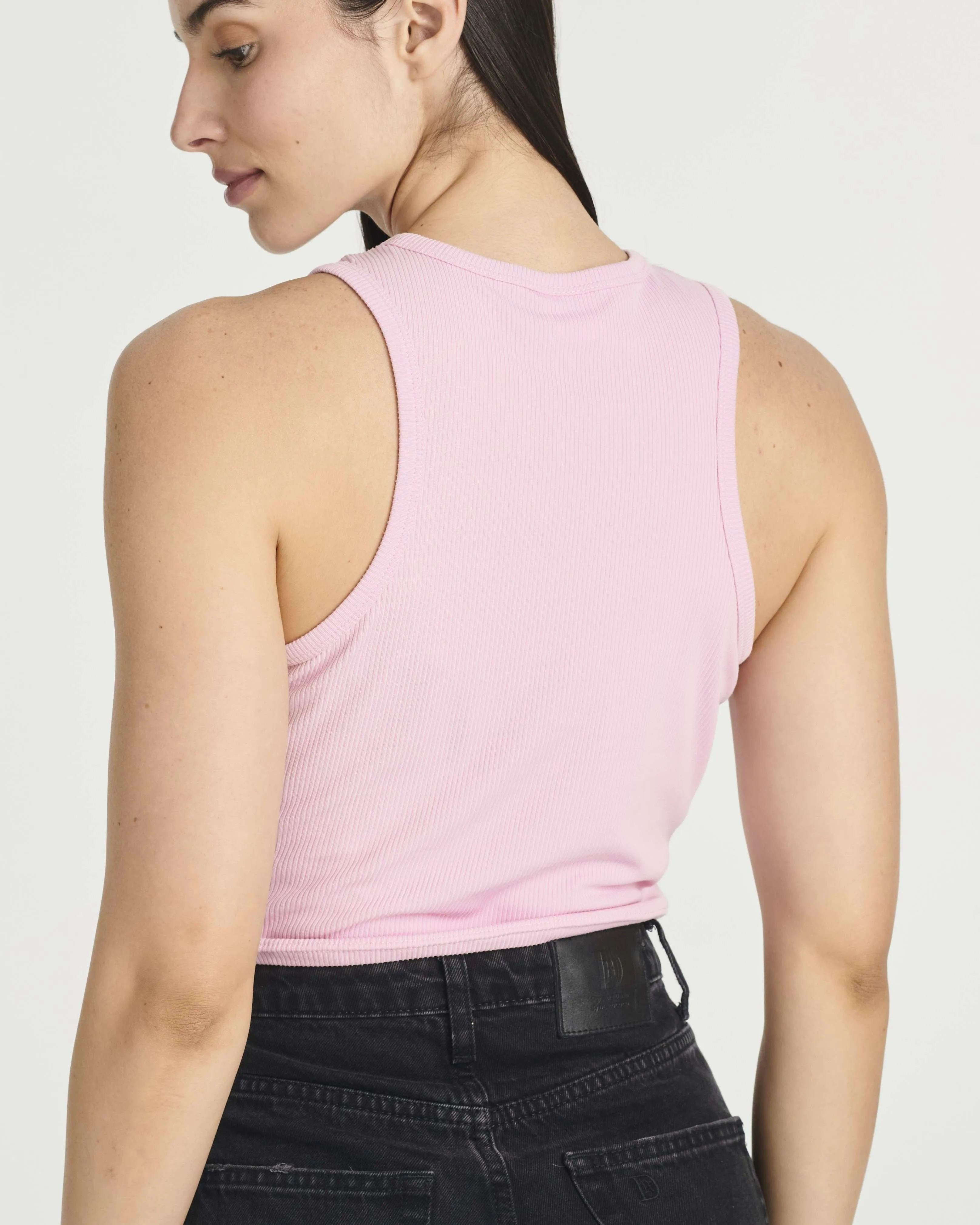 5 Pack: Women's Ribbed Sleeveless Cropped Tank Top