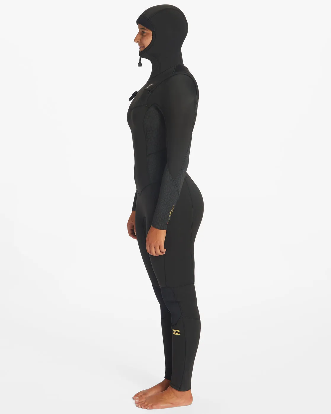 5/4 Synergy Hooded Chest Zip Full Wetsuit - Wild Black