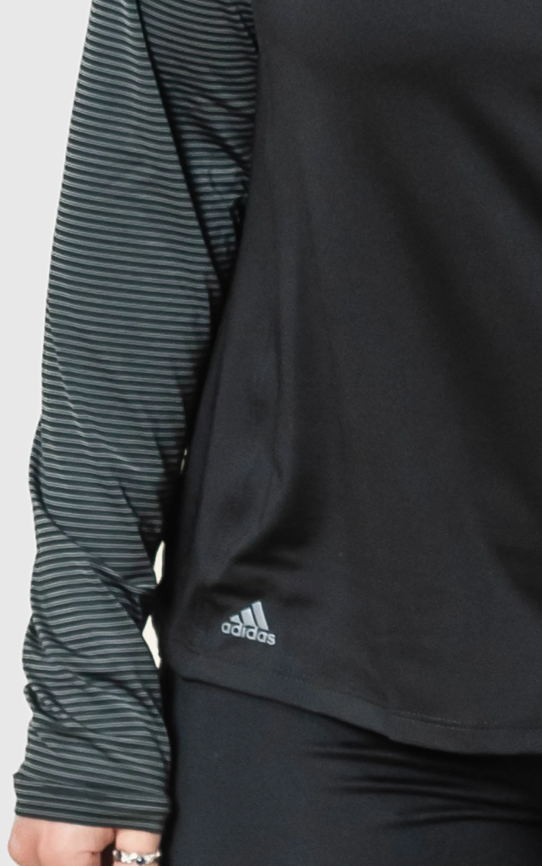 Adidas Women's Stripe Block Quarter-Zip Pullover** - Final Sale