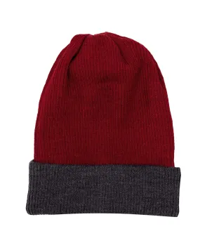 Alpaca Beanie - Reversible Ribbed - Brick