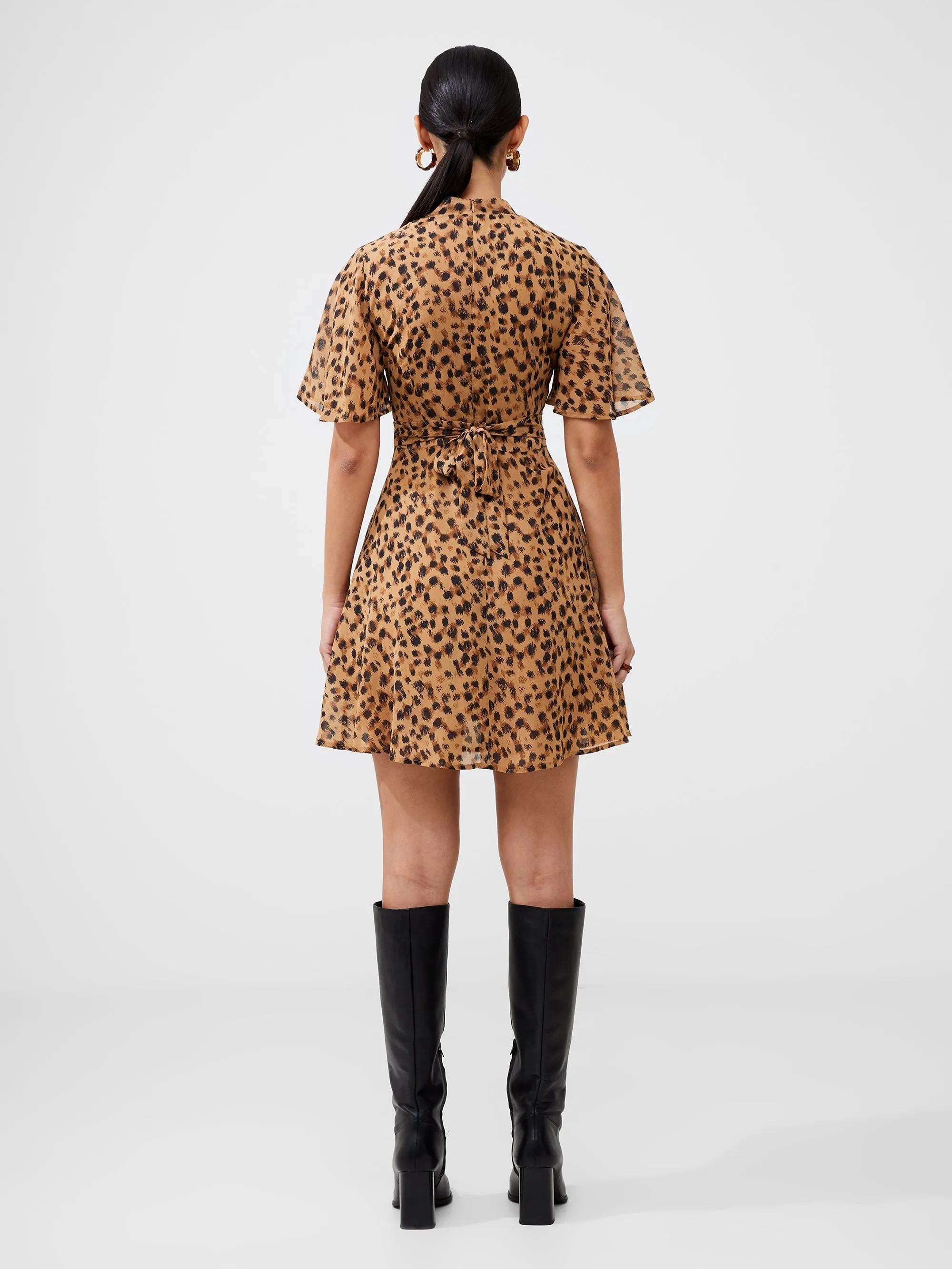 Animal Georgette Mini Dress