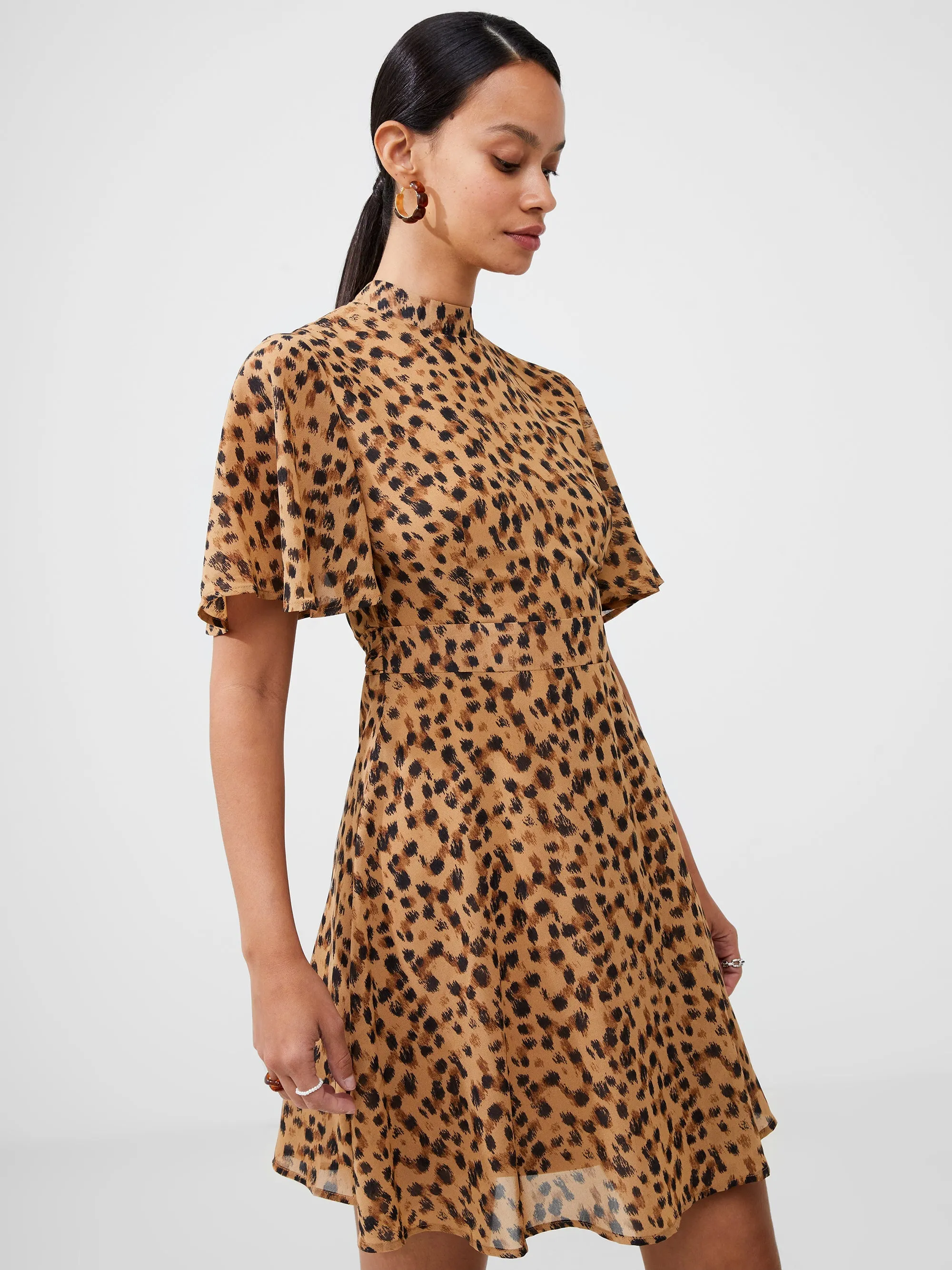 Animal Georgette Mini Dress