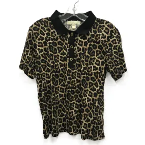 Animal Print Top Short Sleeve By Michael By Michael Kors, Size: L