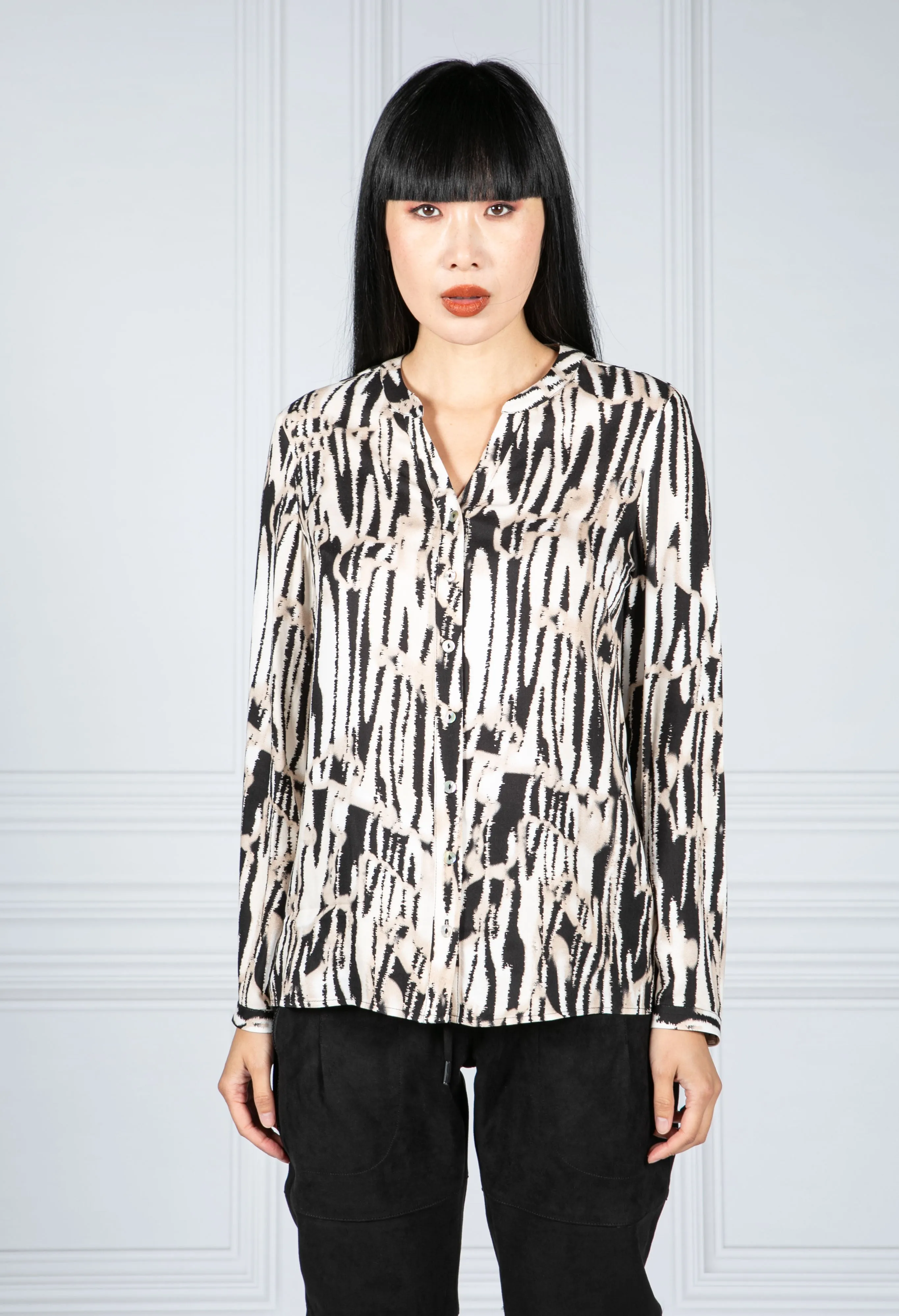 Animal Stripe Print Shirt