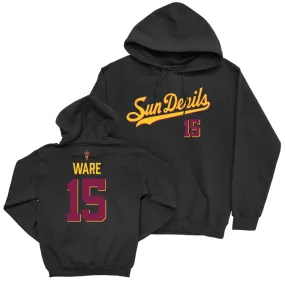 Arizona State Football Black Script Hoodie - Max Ware