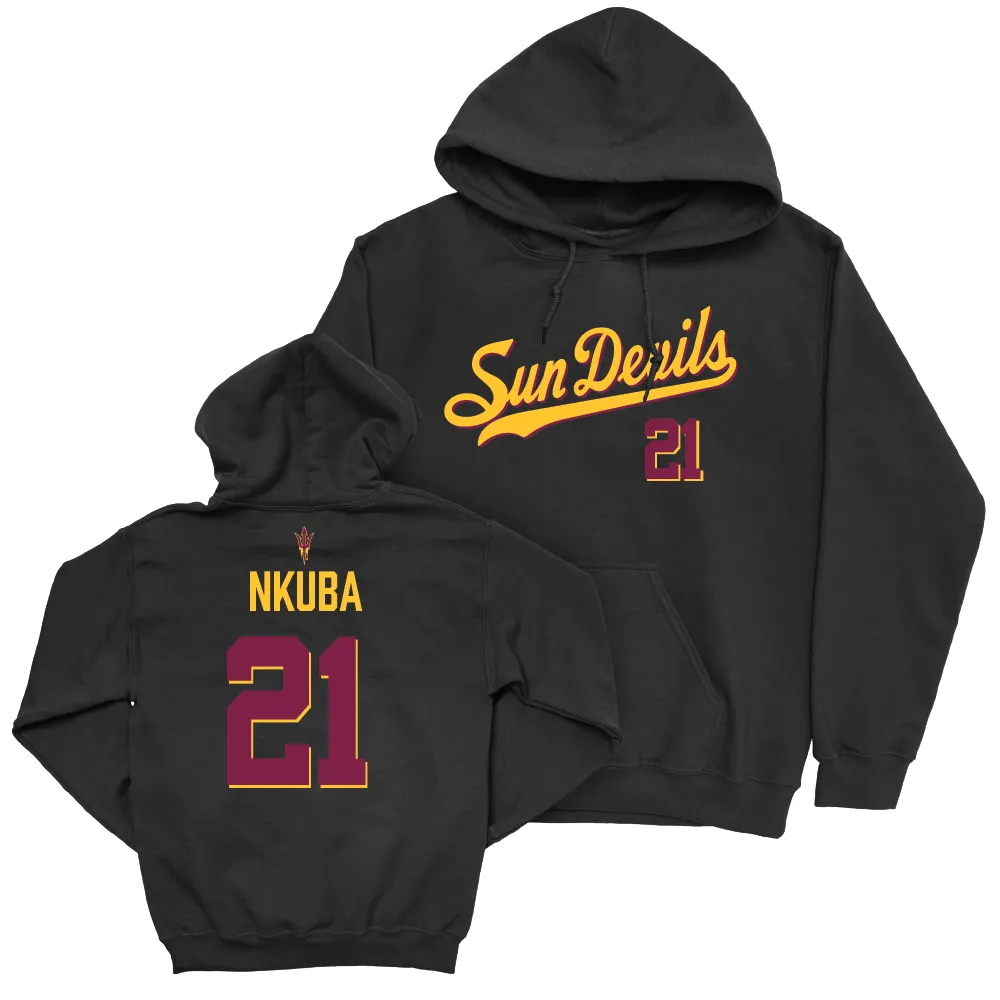 Arizona State Football Black Script Hoodie  - Tony-Louis Nkuba