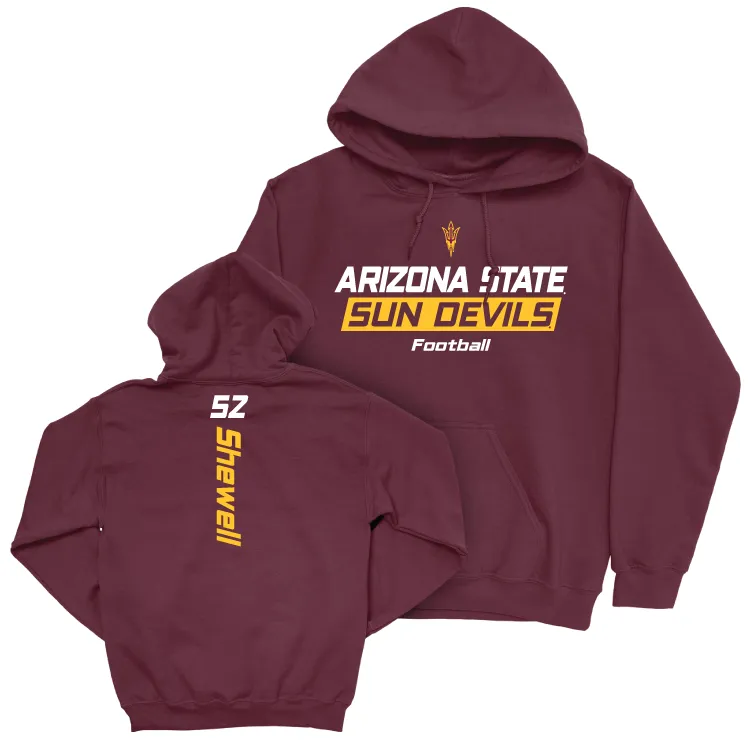 Arizona State Football Maroon Rush Hoodie - Ian Shewell