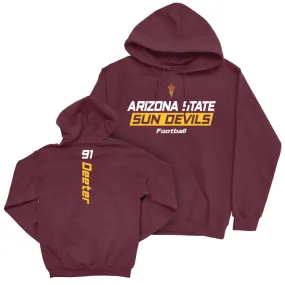 Arizona State Football Maroon Rush Hoodie - Jp Deeter