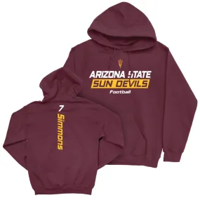 Arizona State Football Maroon Rush Hoodie - Shamari Simmons