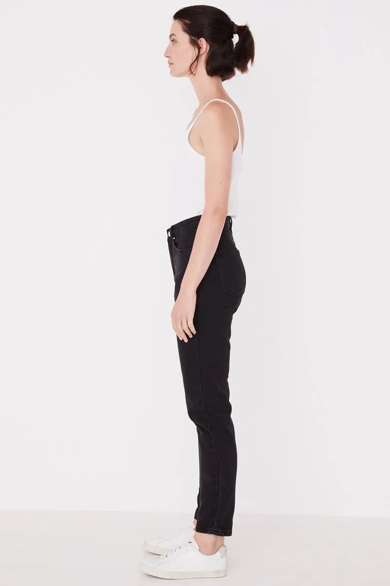 Assembly Label - High Waist Rigid Jean - Black