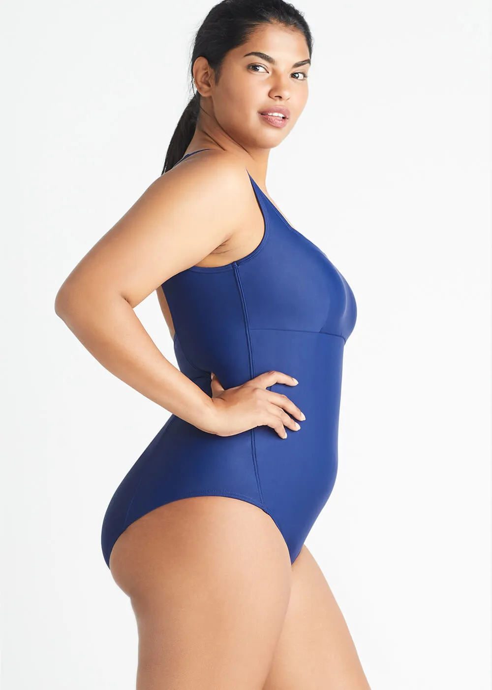 Athena Square Neck One Piece Swimsuit