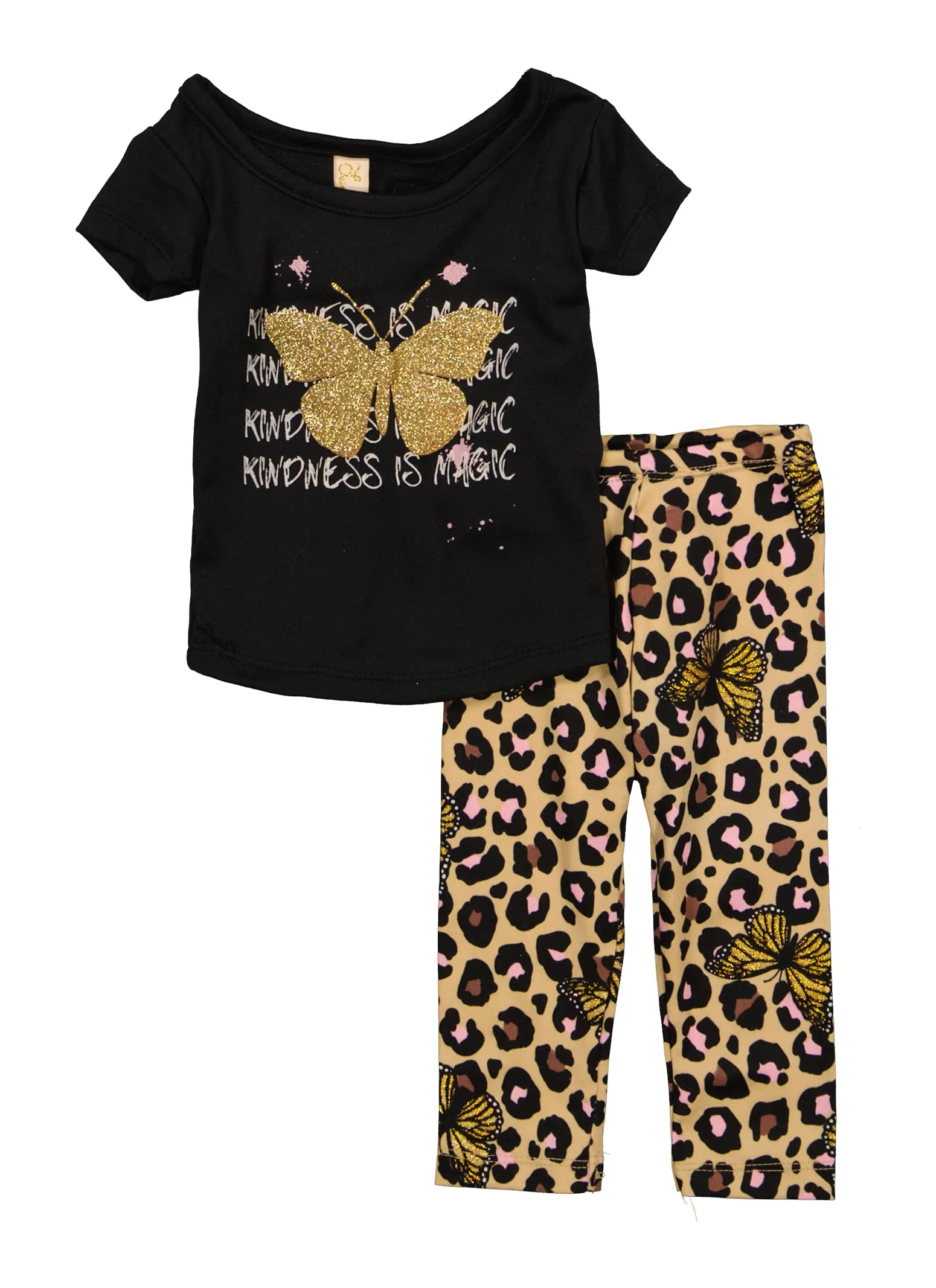 Baby Girls 0-9M Kindness Is Magic Butterfly Tee and Leggings