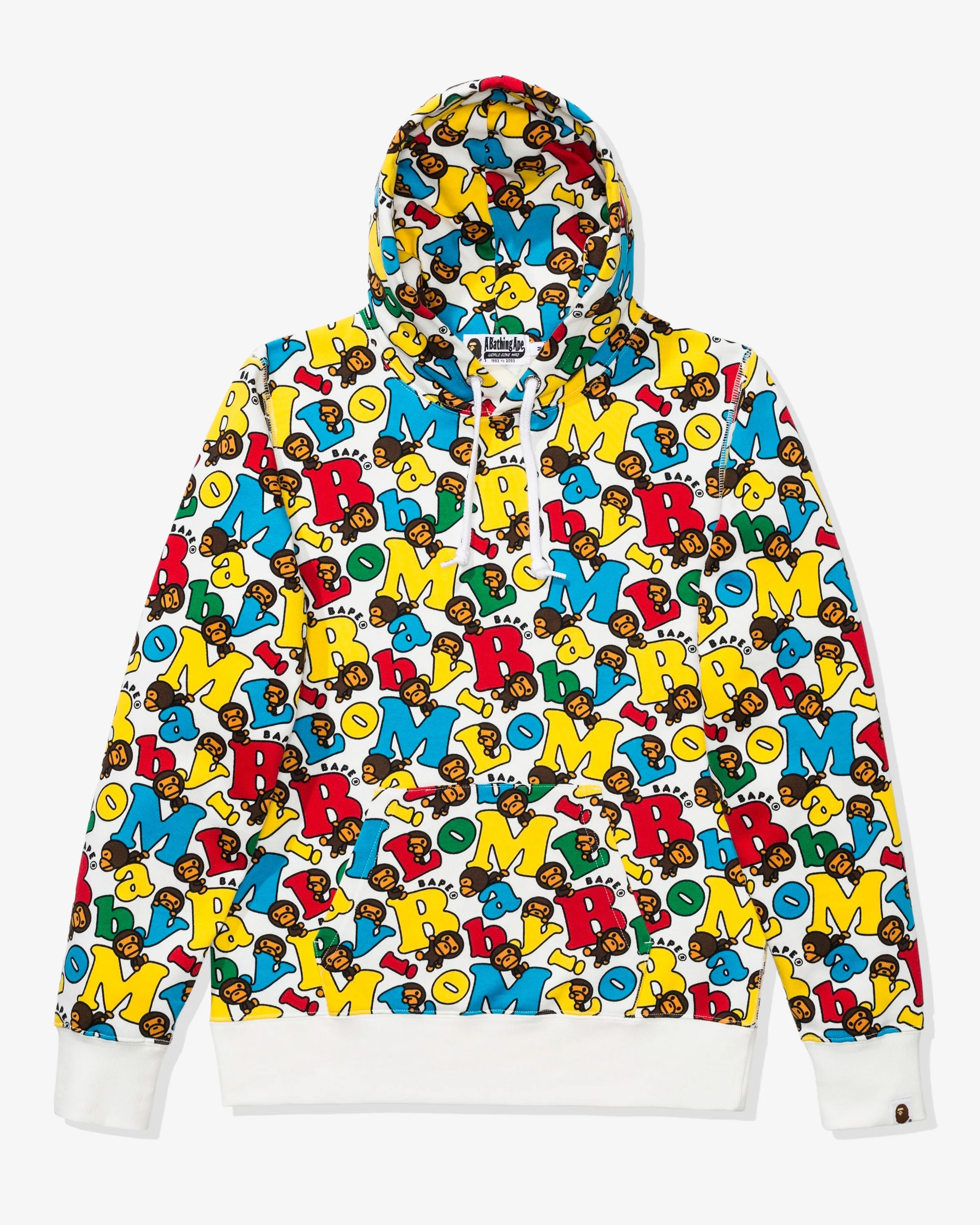 BAPE BABY MILO ALPHABET PULLOVER HOODIE - MULTI