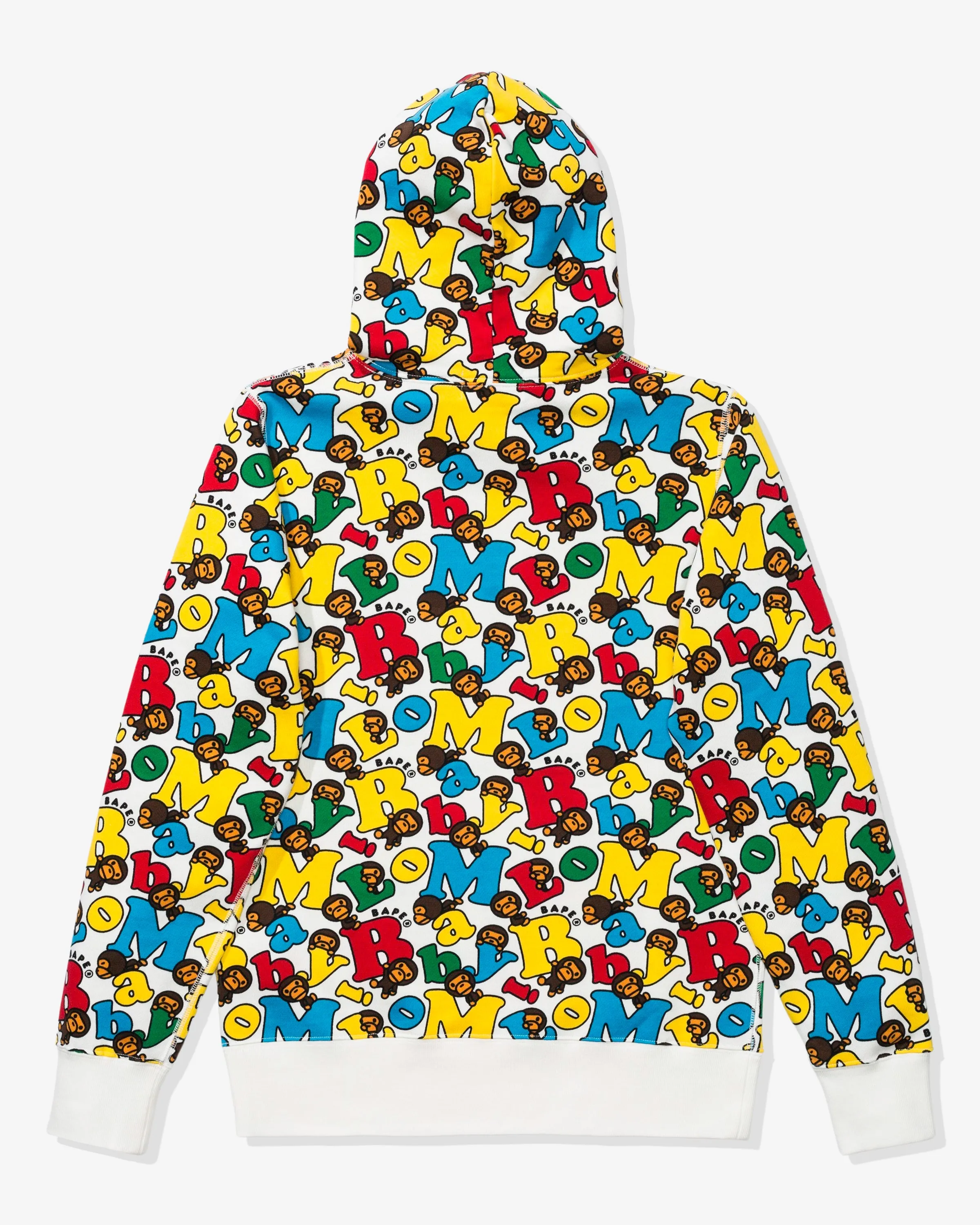 BAPE BABY MILO ALPHABET PULLOVER HOODIE - MULTI