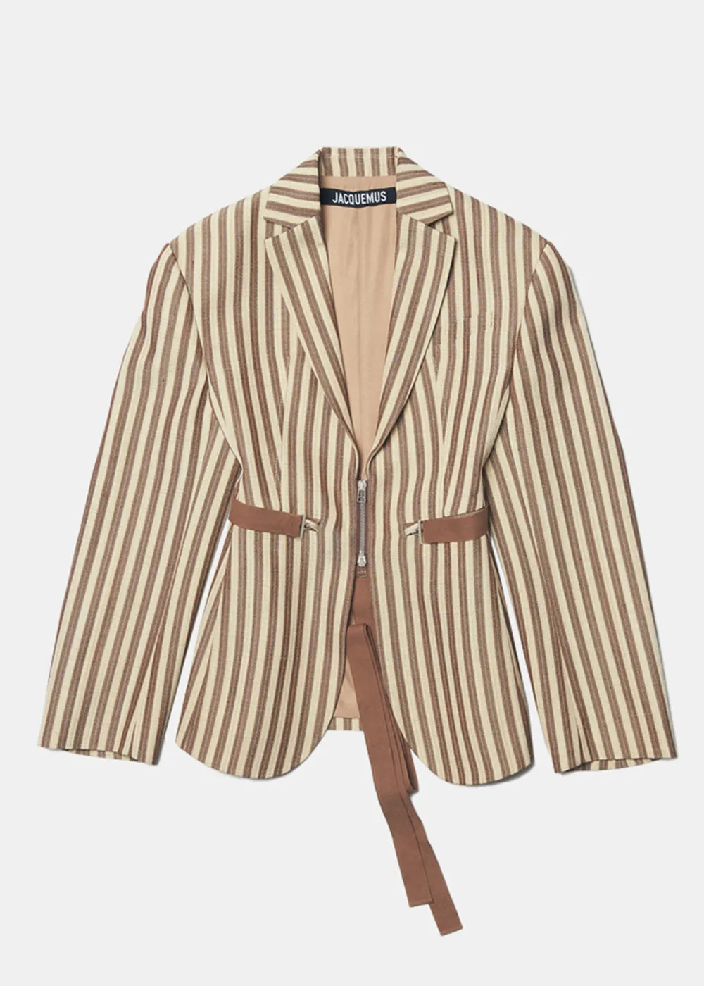 Beige & Brown 'La Veste Filu' Fitted Blazer