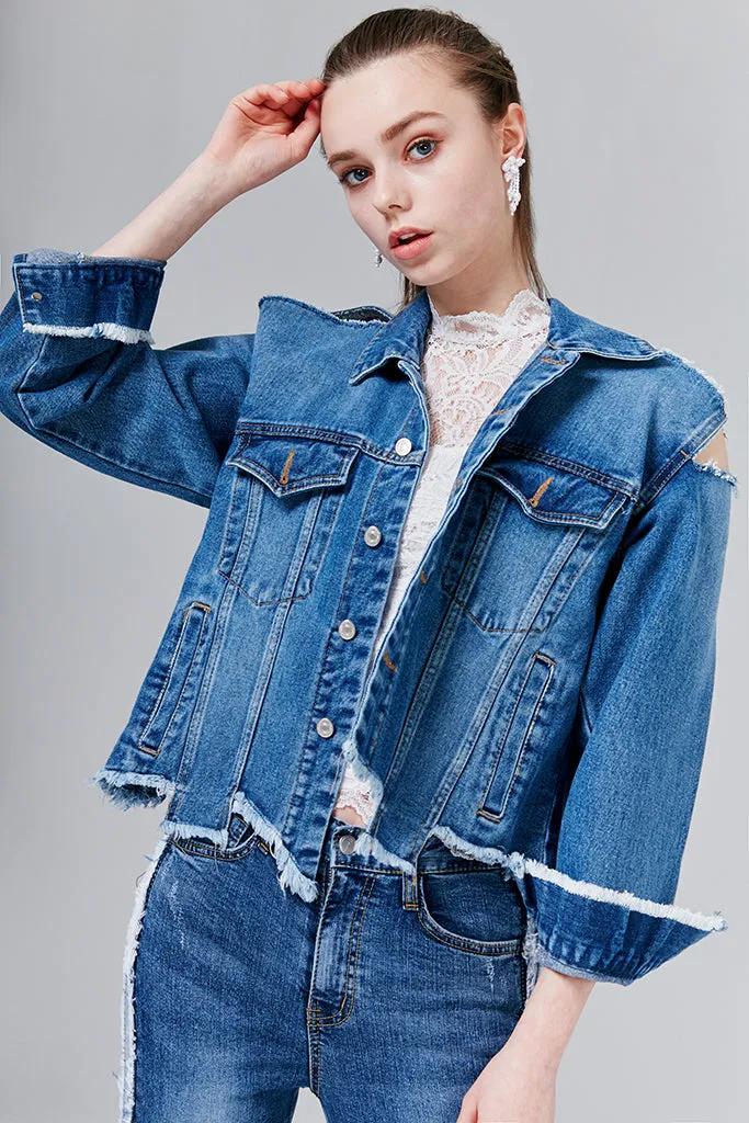 Bella Distressed Denim Jacket