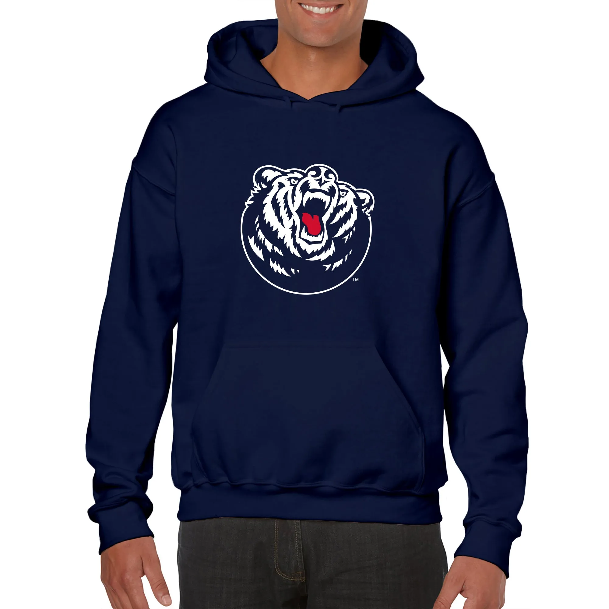 Belmont University Bruins Primary Logo Heavy Blend Hoodie - Navy