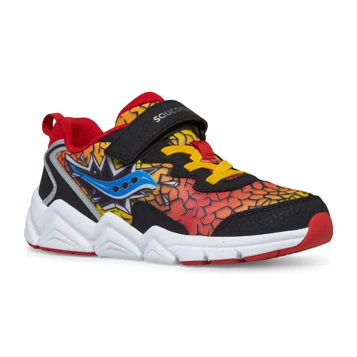 Big Boy Saucony Flash A/C 3.0 in Black/Red/Yellow