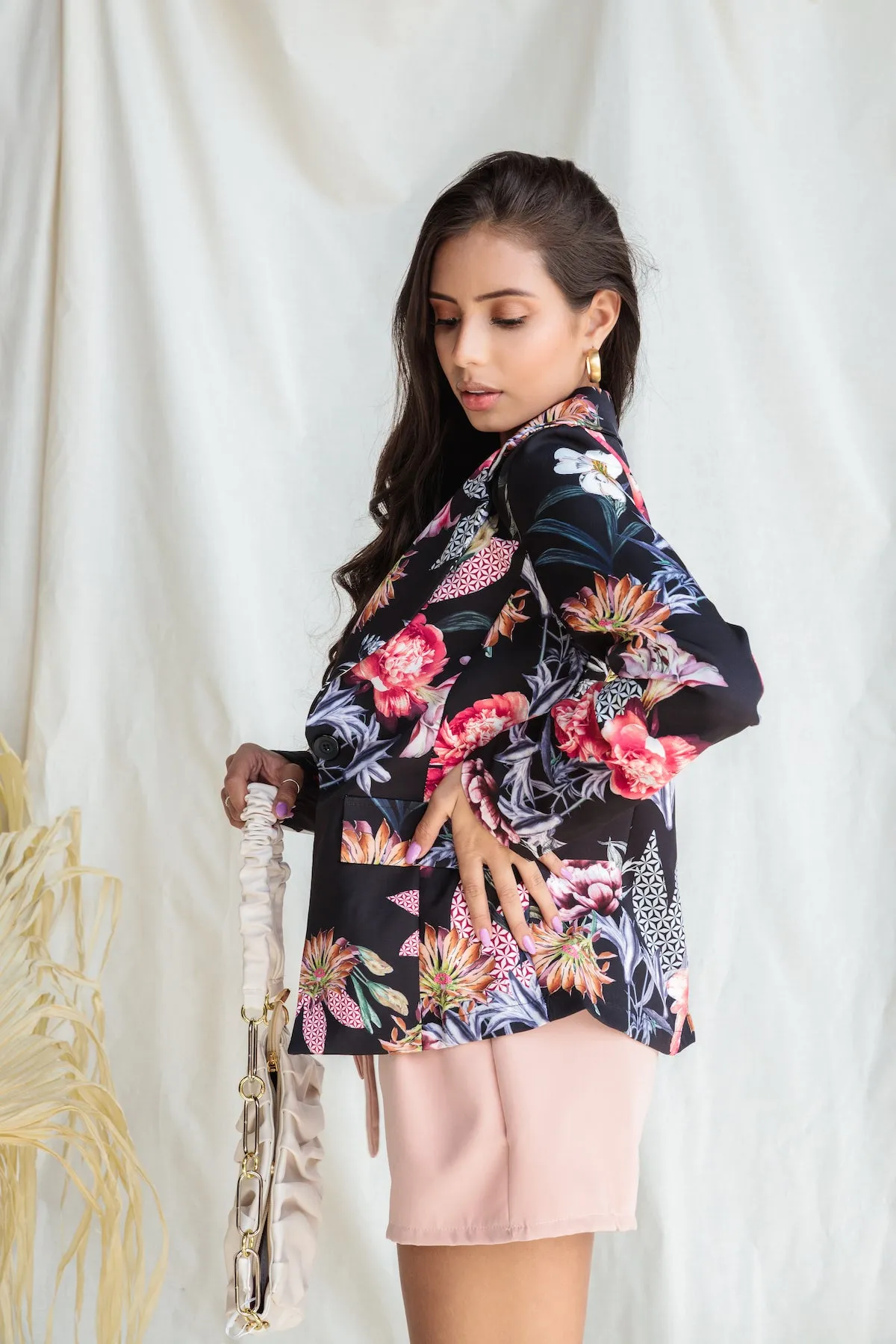 BIG FLOWERS PRINT BLAZER