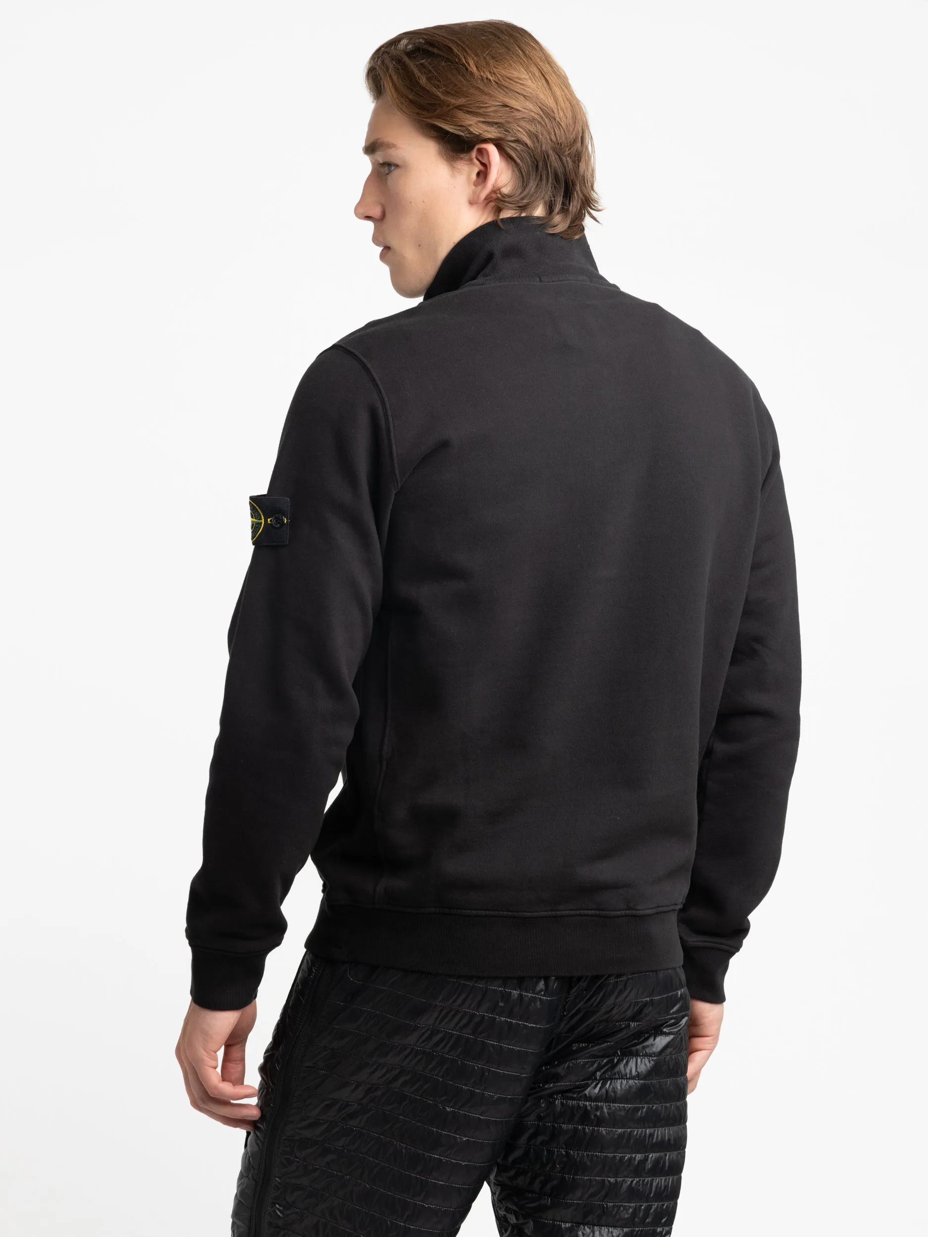 Black Felpa Quarter Zip Sweatshirt