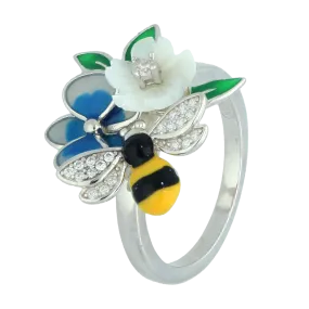 Blooming Blue Ring