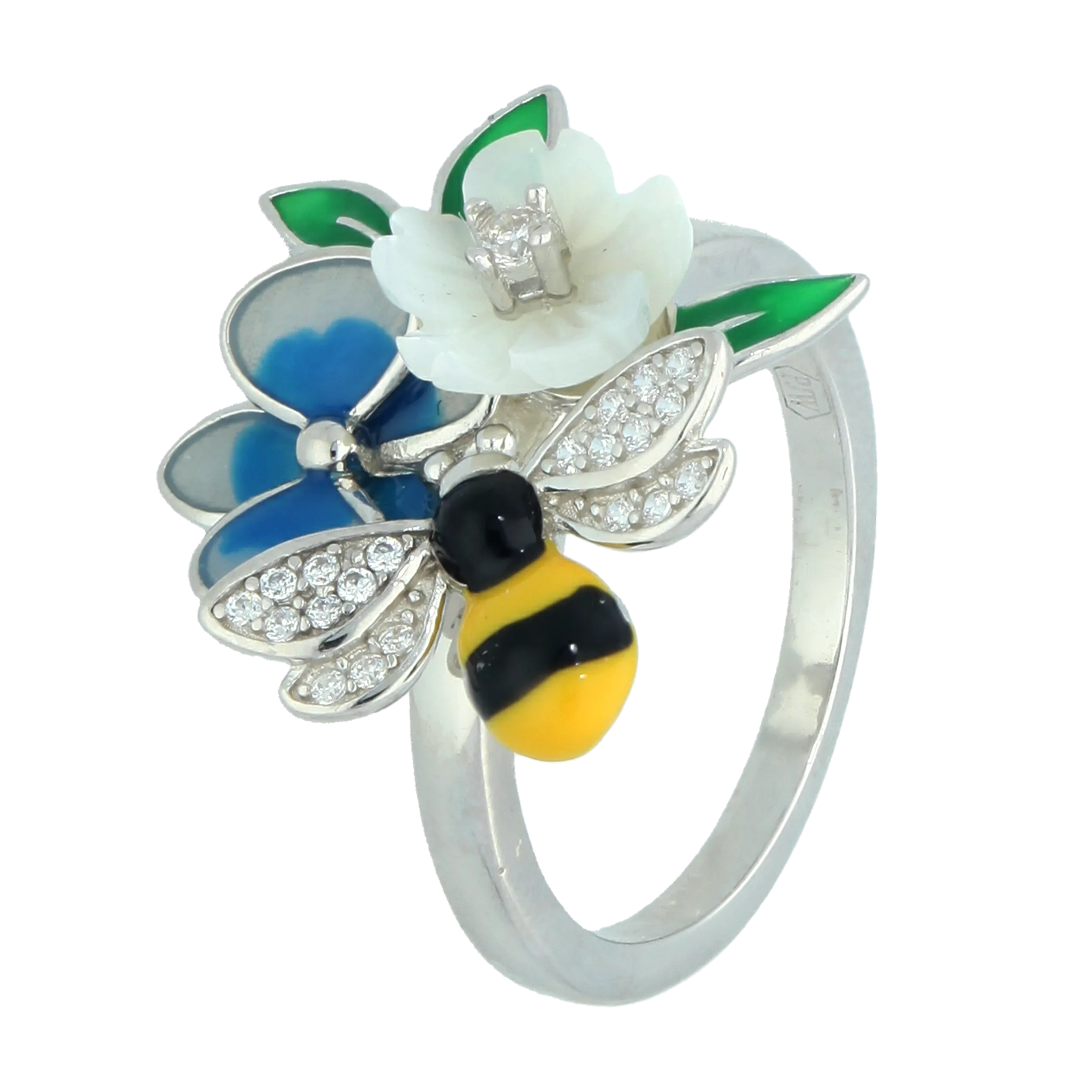 Blooming Blue Ring