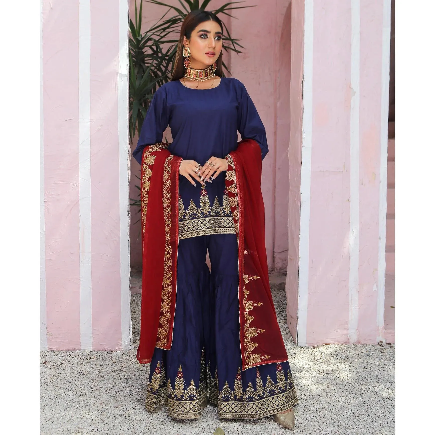 Blue Gharara 3PC(ADULTS)