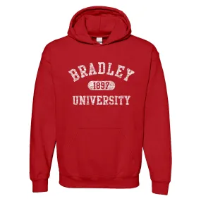 Bradley Athletic Arch Hoodie - Red