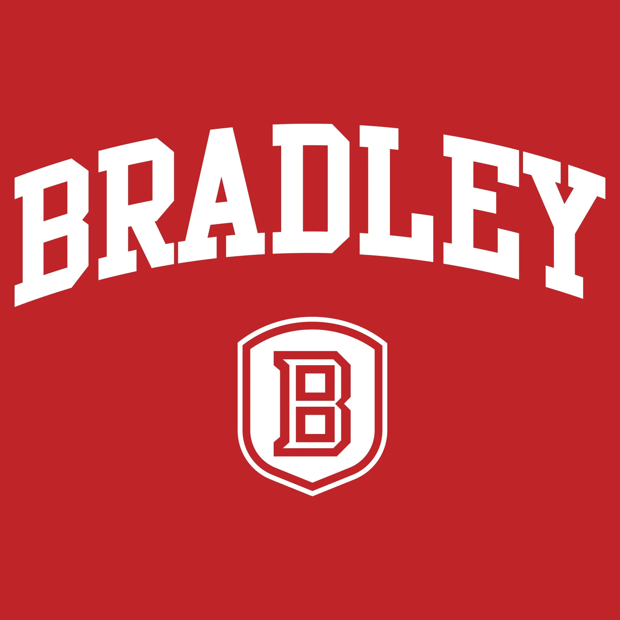 Bradley University Braves Arch Logo Heavy Blend Hoodie  - Red