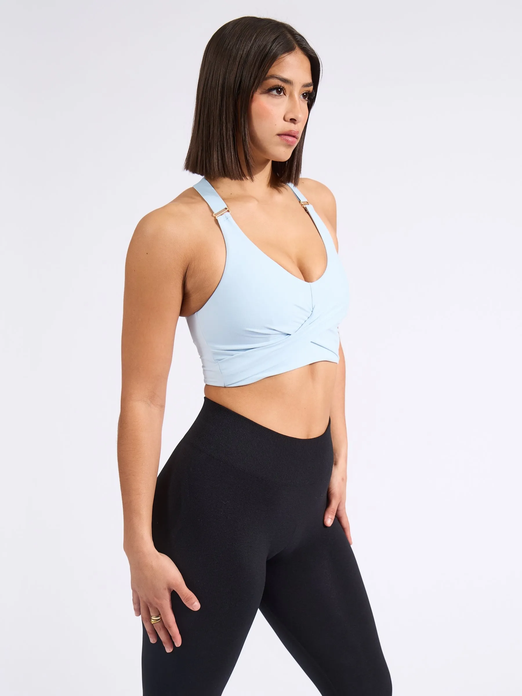 Candy Wrap Sports Bra - Blue Bubbles