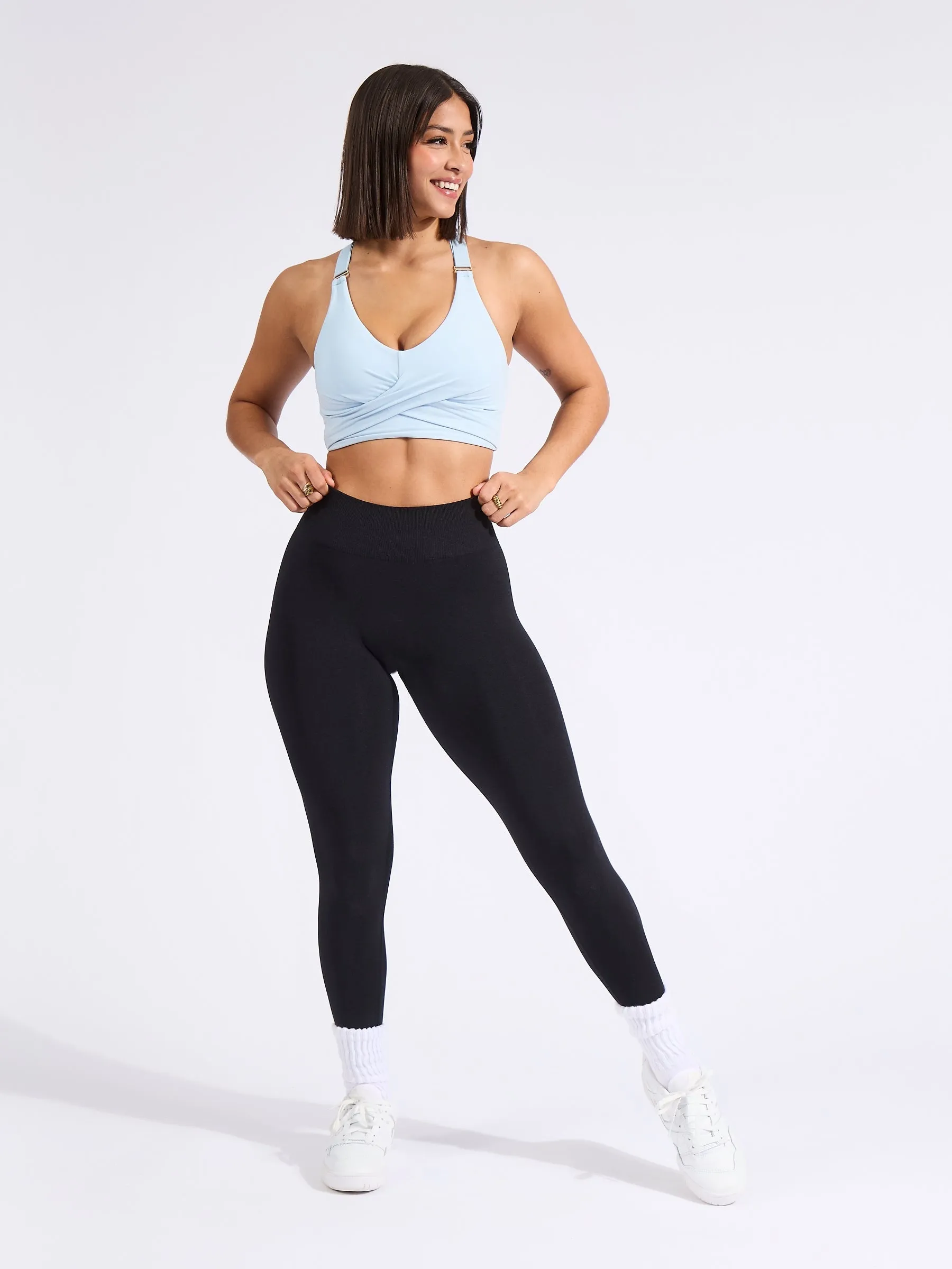 Candy Wrap Sports Bra - Blue Bubbles