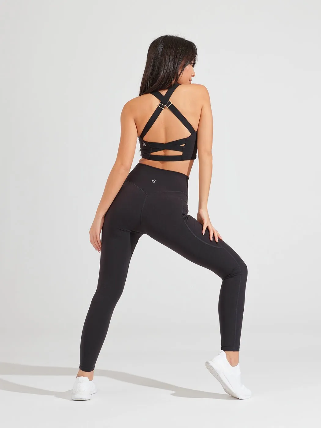 Candy Wrap Sports Bra - Onyx Black