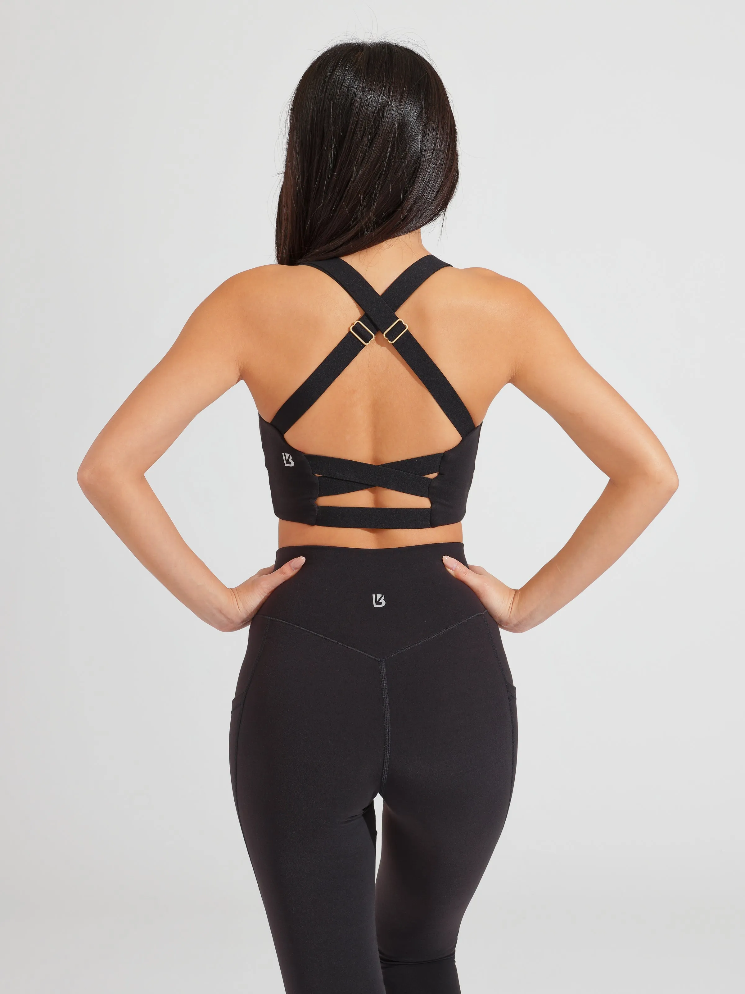 Candy Wrap Sports Bra - Onyx Black