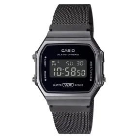 Casio Vintage Grey Steel Mesh Digital Women's Watch - A168WEMB-1B