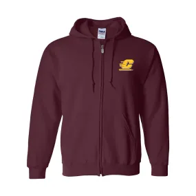 Central Michigan University Chippewas Action C Zip Hoodie - Maroon