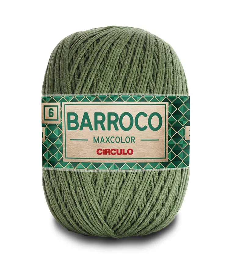 Circulo Barroco Maxcolor 4/6 100% Cotton Yarn for Crochet and Knitting, 226m/200g