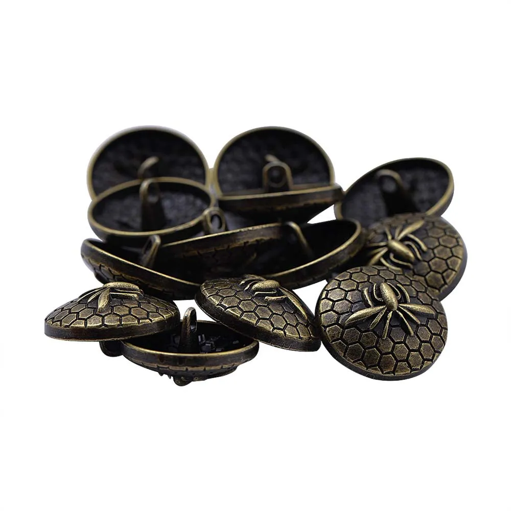 Classic Vintage Spider Design Shank Metal Buttons for Coats