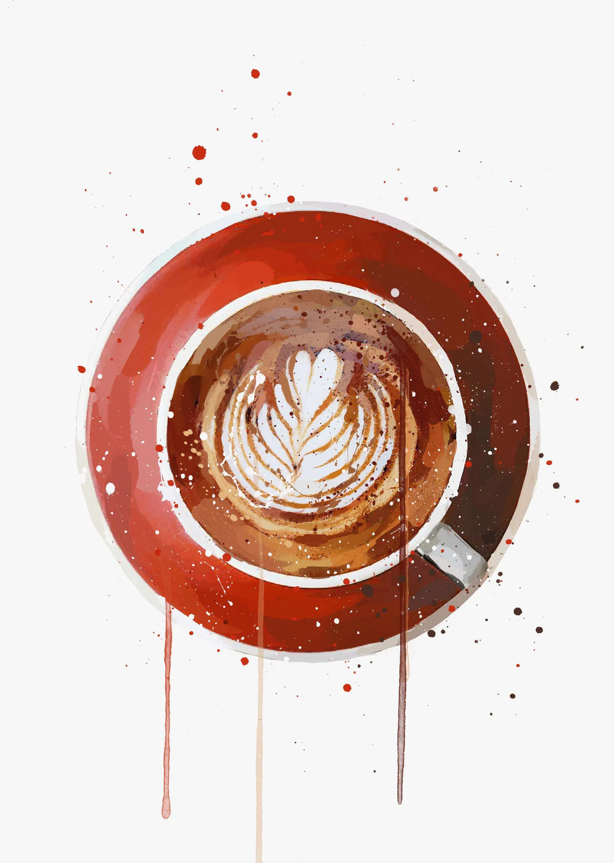 Coffee Wall Art Print 'Flat White'