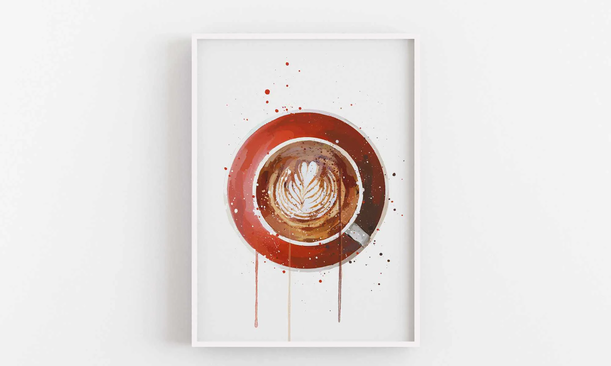 Coffee Wall Art Print 'Flat White'