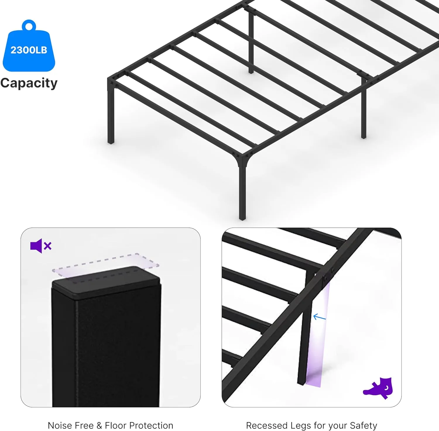 Comfy Bundle (Bamboo Charcoal Mattress   Zeta Bed Frame)